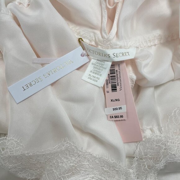 NWT - Victoria's Secret Satin Side-Tie Romper, Coconut White - Size XL - Picture 9 of 12